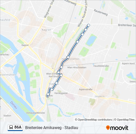 86A bus Line Map