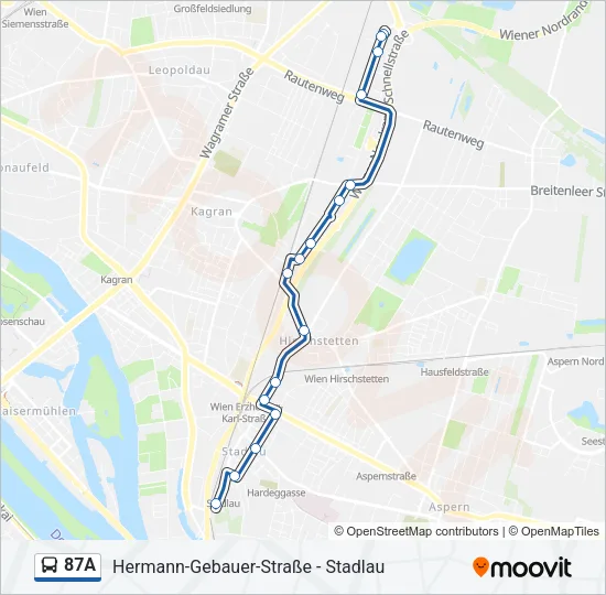 87A Bus Line Map