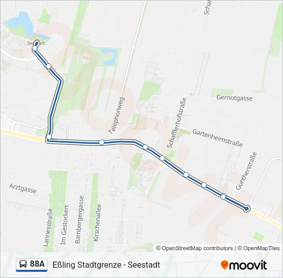 88A Bus Line Map