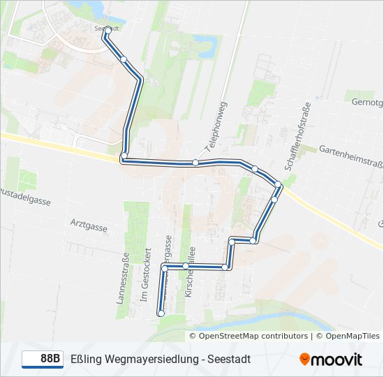 88B bus Line Map