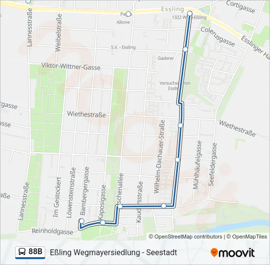 88B Bus Line Map