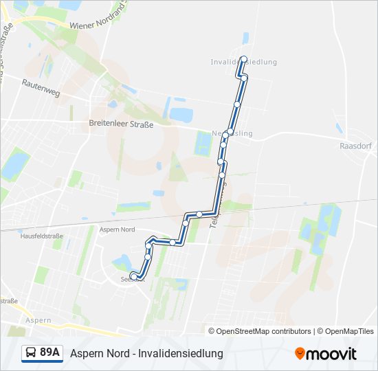 89A bus Line Map