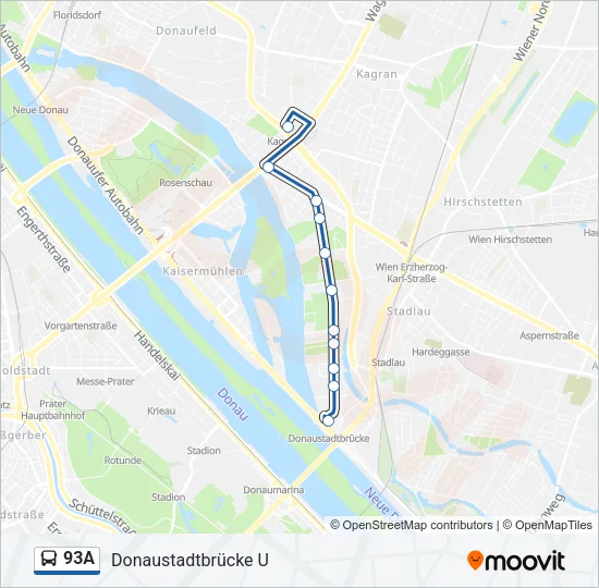 93A Bus Line Map