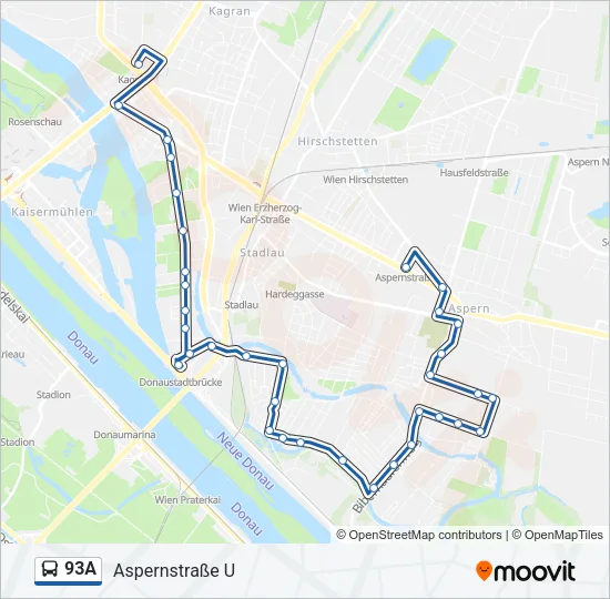 93A Bus Line Map