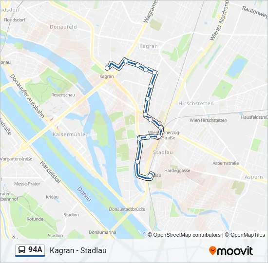 94A Bus Line Map