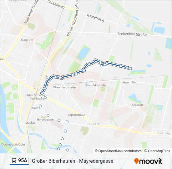 95A Bus Line Map