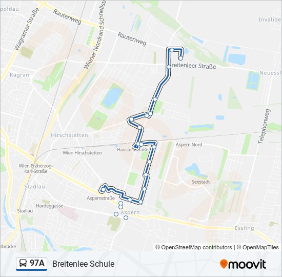 97A bus Line Map