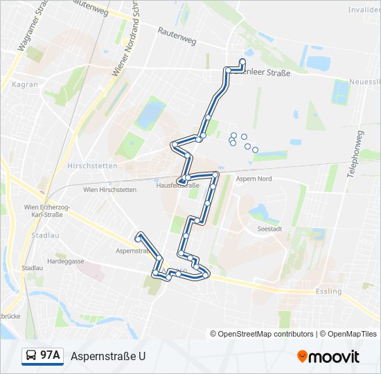 97A bus Line Map