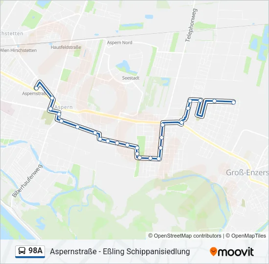 98A Bus Line Map