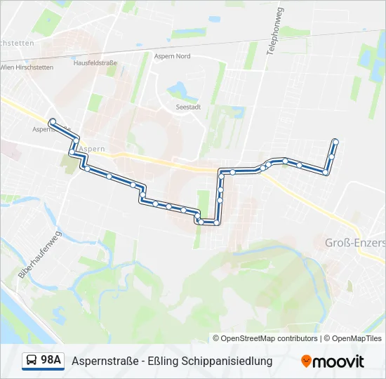 98A Bus Line Map