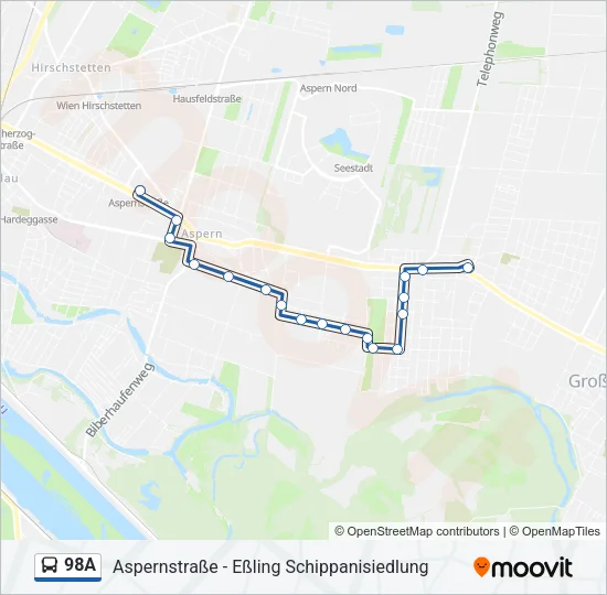 98A Bus Line Map
