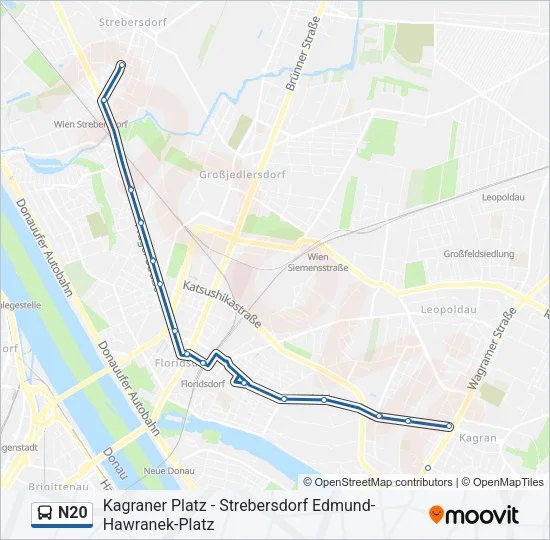 N20 Bus Line Map