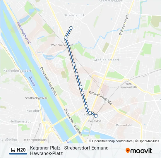 N20 Bus Line Map