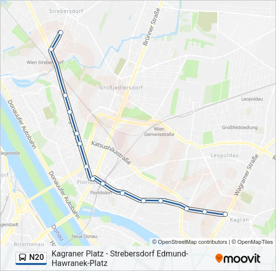 N20 Bus Line Map