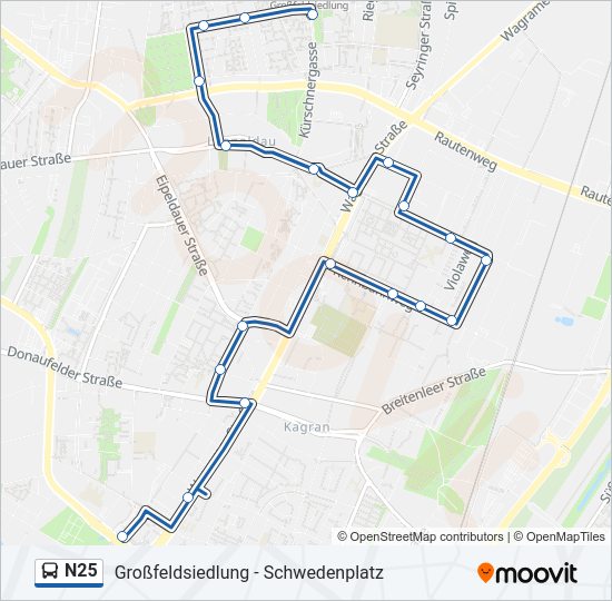 N25 Route Schedules Stops Maps Kagran