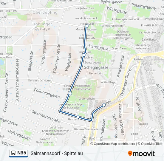 N35 Bus Line Map