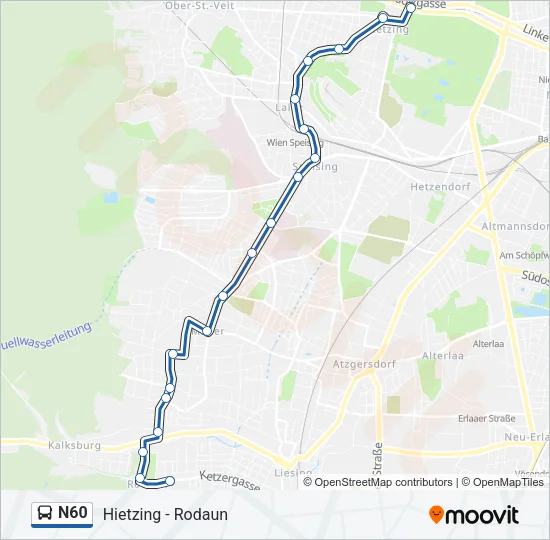 N60 Bus Line Map