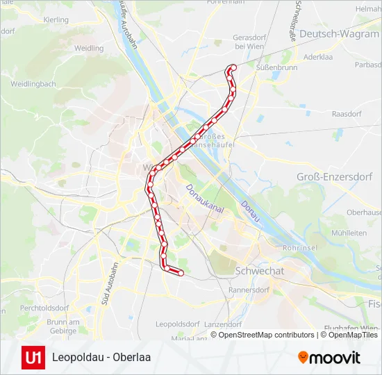 U1 Subway Line Map
