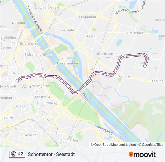 U-Bahnlinie U2 Karte