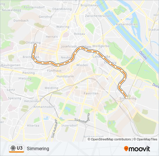 U3 subway Line Map