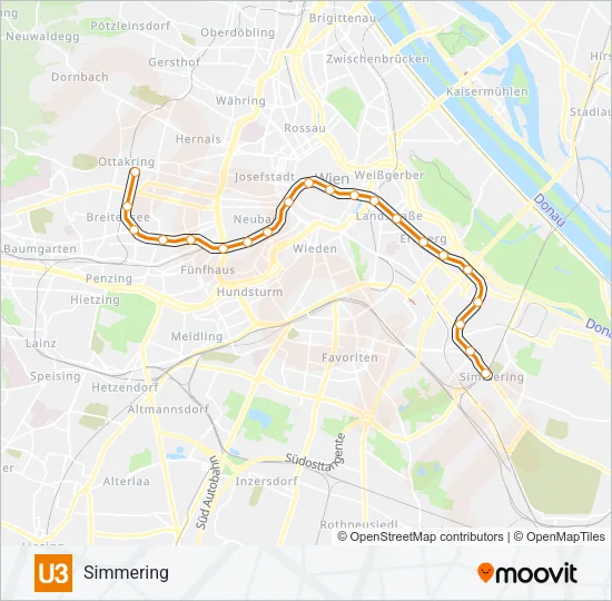 U3 Subway Line Map