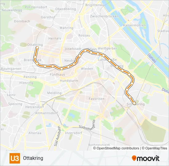 U3 Subway Line Map