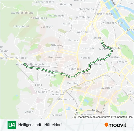 U4 Subway Line Map