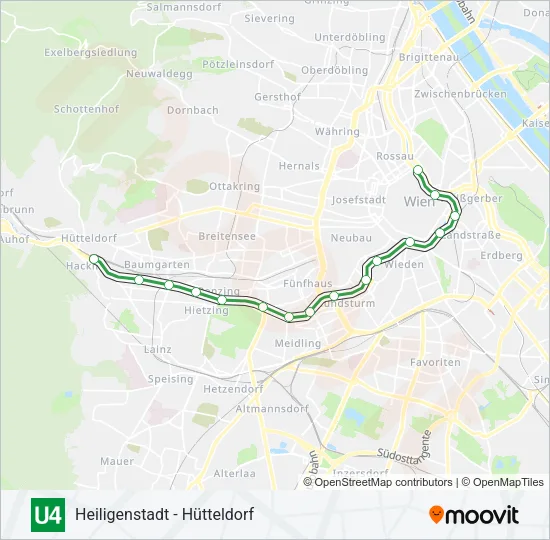 U4 Subway Line Map