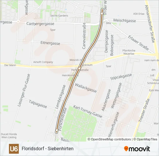 U6 Subway Line Map