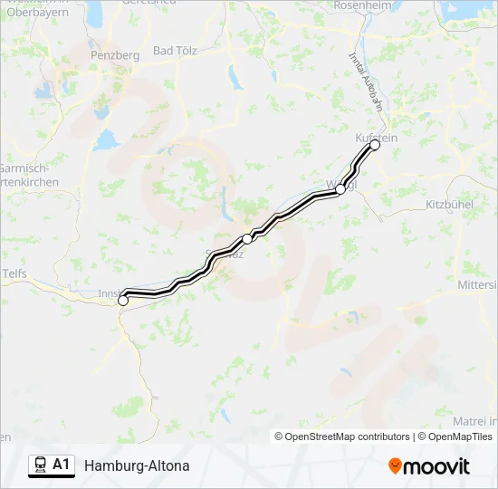 A1 Train Line Map