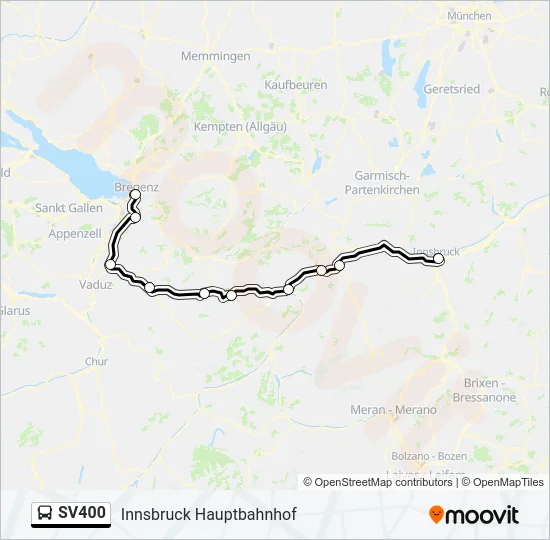 SV400 Bus Line Map