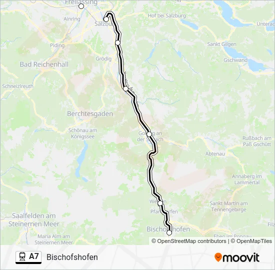 A7 Train Line Map