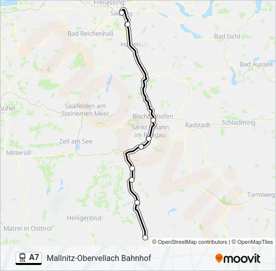 A7 Train Line Map