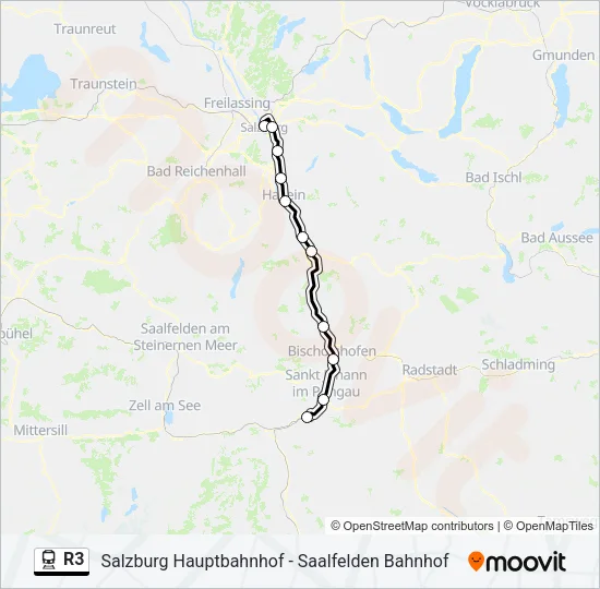 R3 Train Line Map