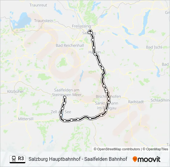 R3 Train Line Map