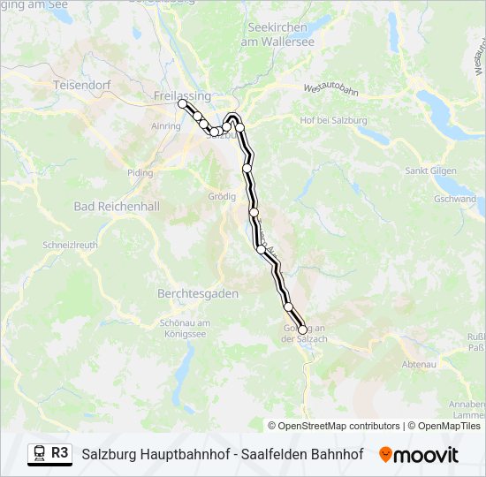 R3 Train Line Map