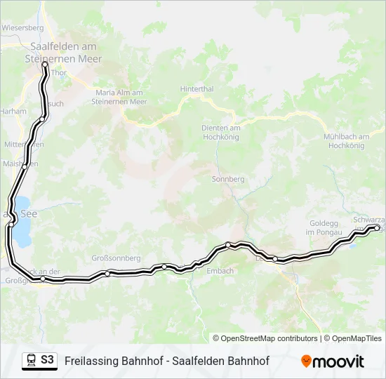S3 Train Line Map