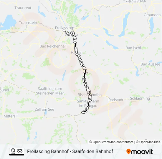S3 Train Line Map