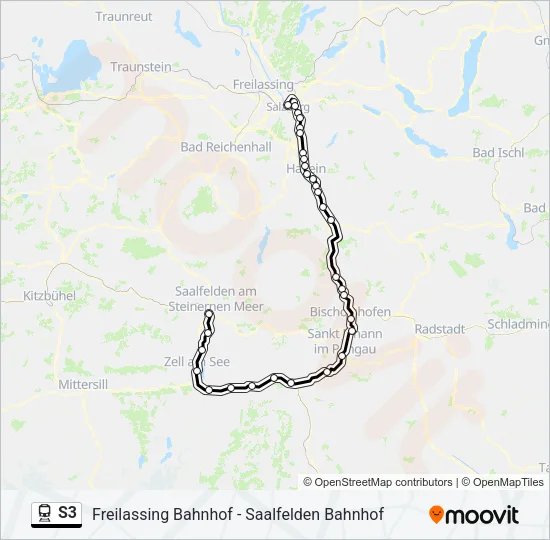 S3 Train Line Map
