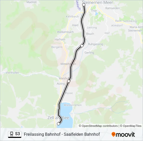 S3 Train Line Map