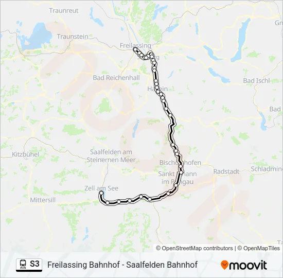 S3 Train Line Map