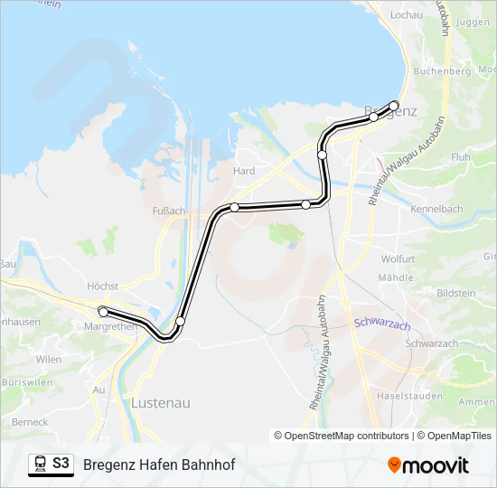 S3 Train Line Map
