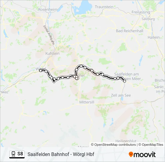 S8 Train Line Map
