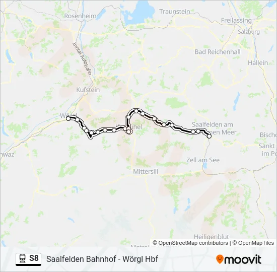 S8 Train Line Map