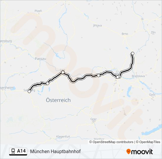 A14 Train Line Map