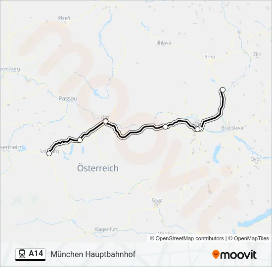 A14 Train Line Map