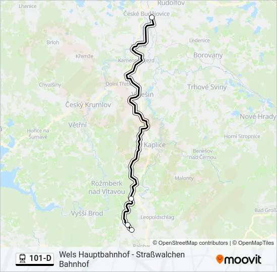 101-D Train Line Map