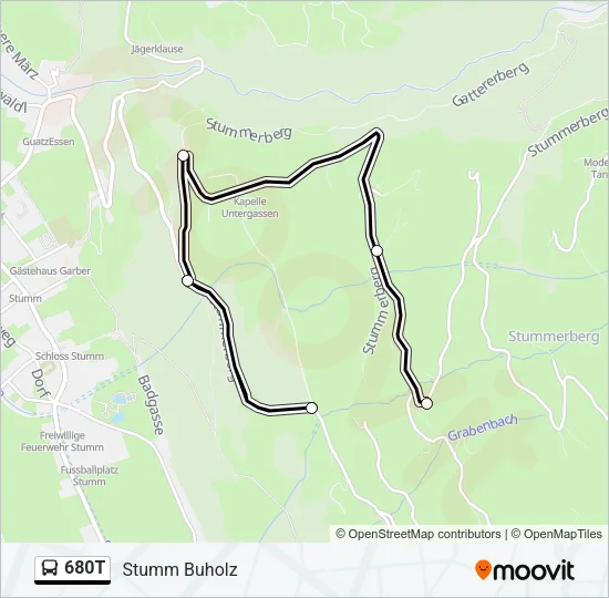 680T Bus Line Map