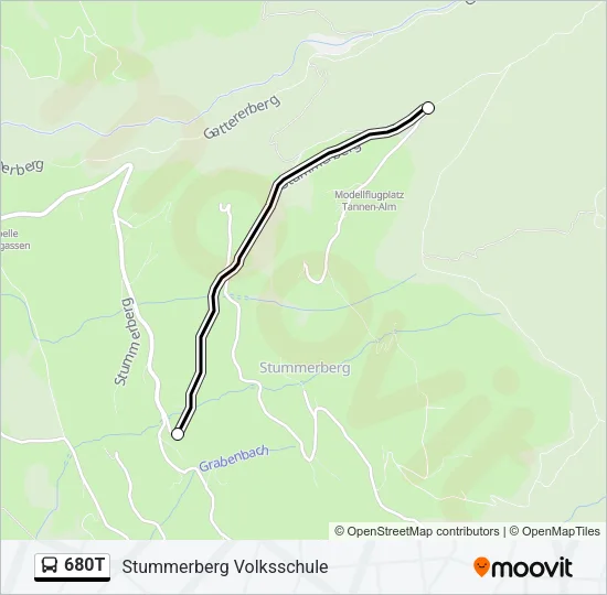 680T Bus Line Map