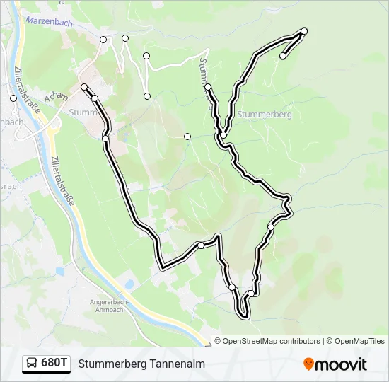 680T Bus Line Map